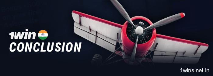 Results of the review of the Aviator crash game for 1Win India