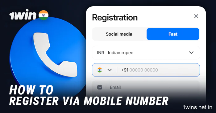 Sign up a 1Win account via phone number